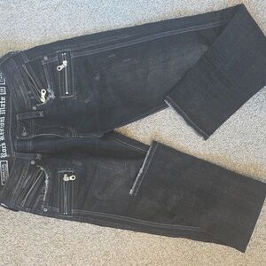 Rock Revival Dark Gray Skinny Jeans Women's 28 CLAUDELLE moto